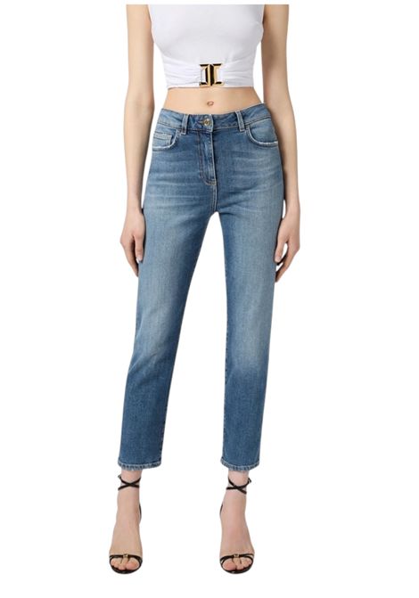 Jeans con logo embossed ELISABETTA FRANCHI | Pantaloni | PJ07N56E2192